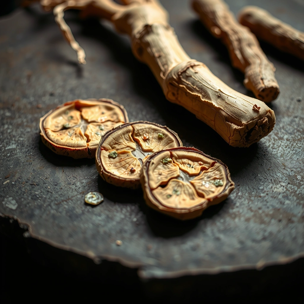 Ashwagandha Wurzeltextur