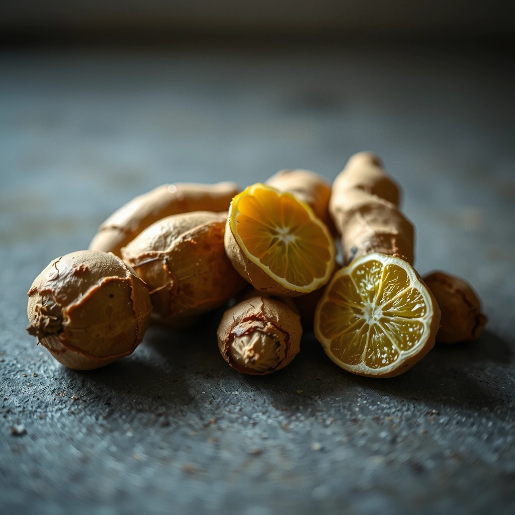 Maca und Ginseng Wurzeln